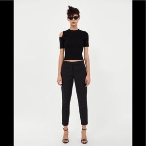 Zara Black Trouser Pants Size 4